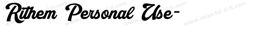 Rithem Personal Use字体转换